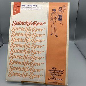 UNCUT Vintage Sewing PATTERN Stretch and Sew 1700 by Ann Person, Mens 1974 Slack